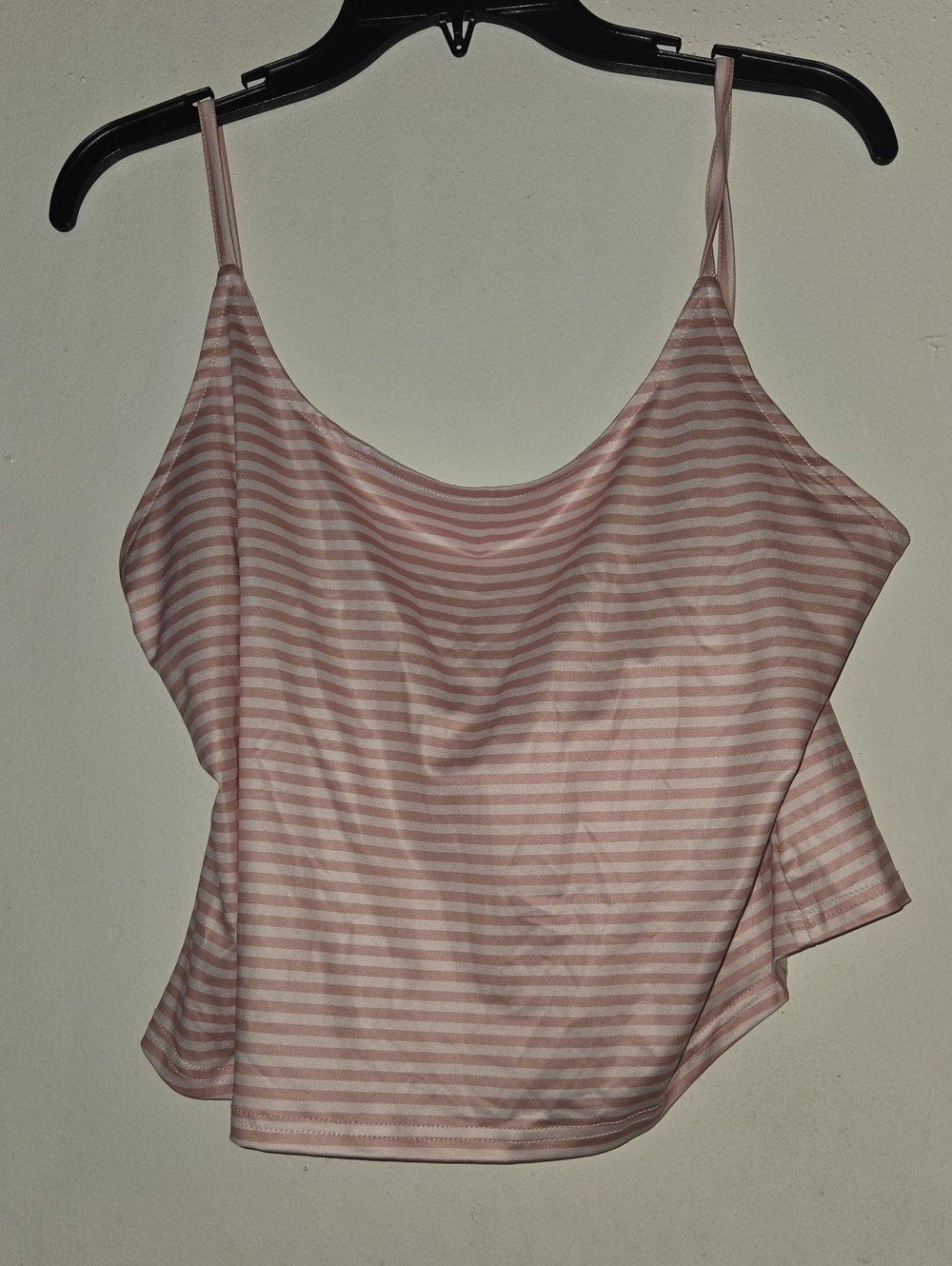 Striped Pink Cami crop Top - Lightweight Women's Top